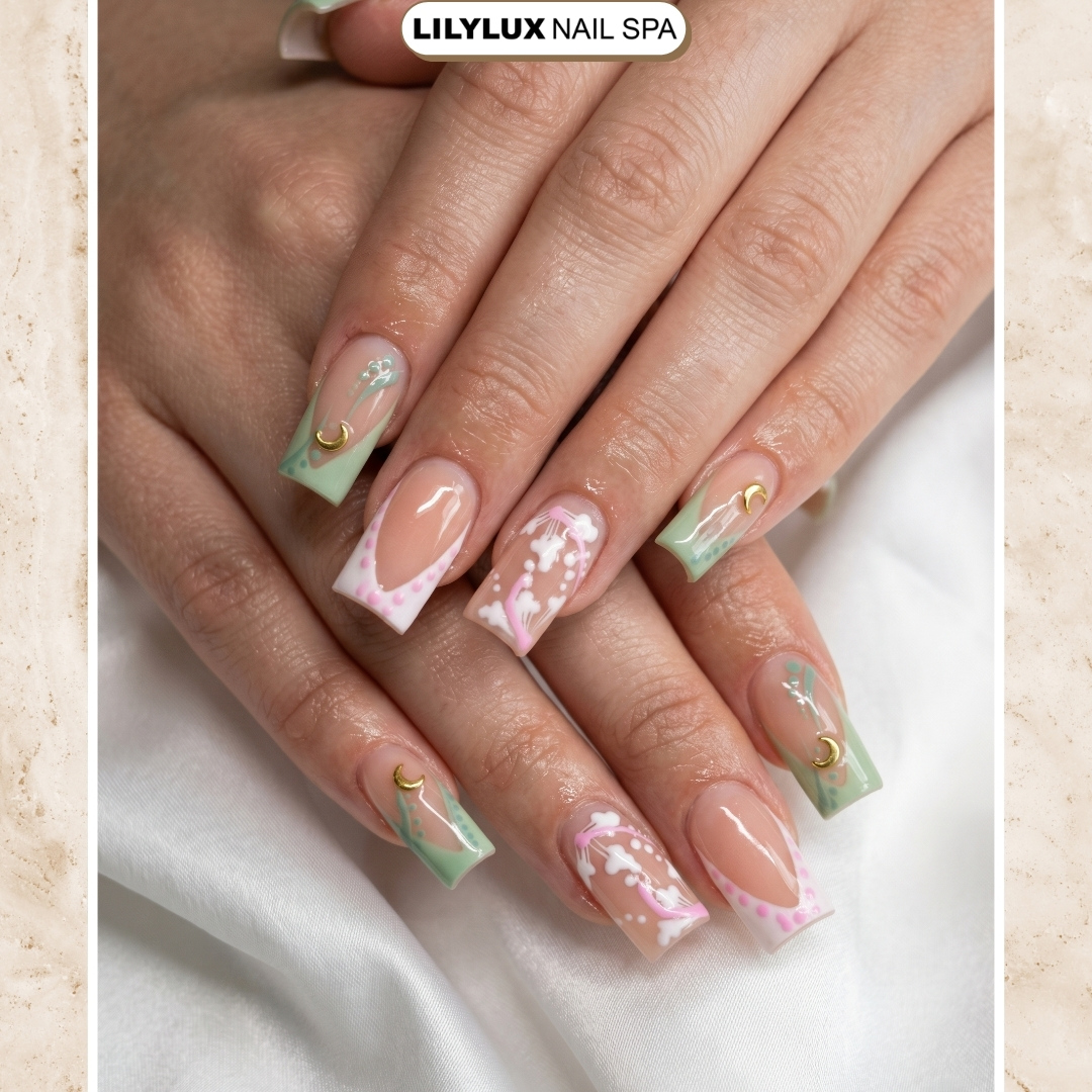 Nail art design at Organic Nails Orleans