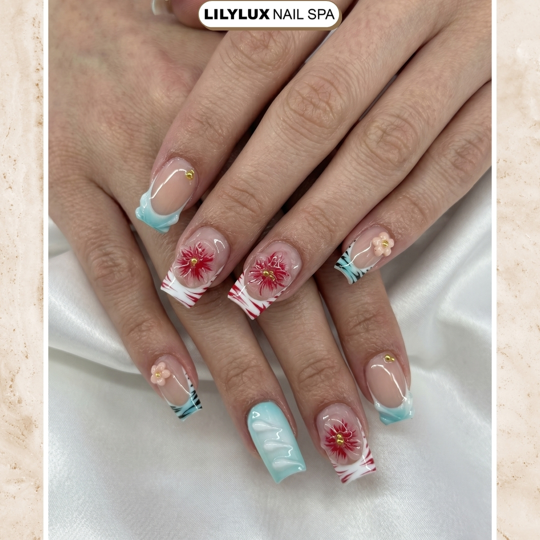 Nail art design at Organic Nails Orleans
