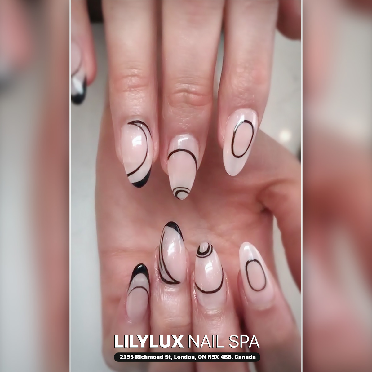 Nail art design at Organic Nails Orleans