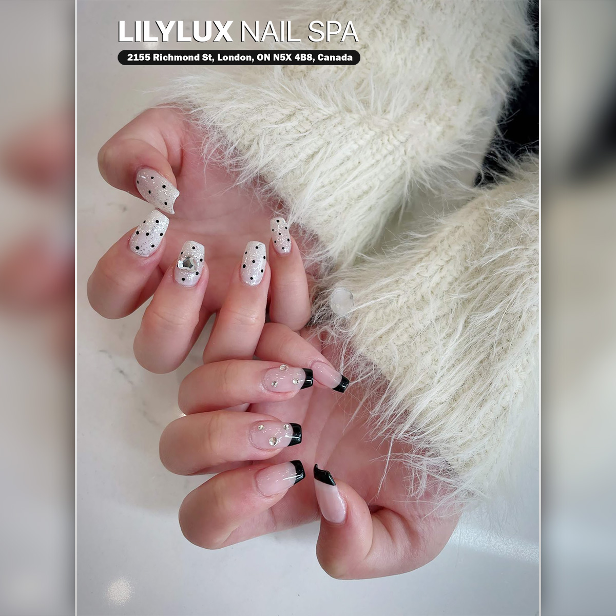 Nail art design at Organic Nails Orleans