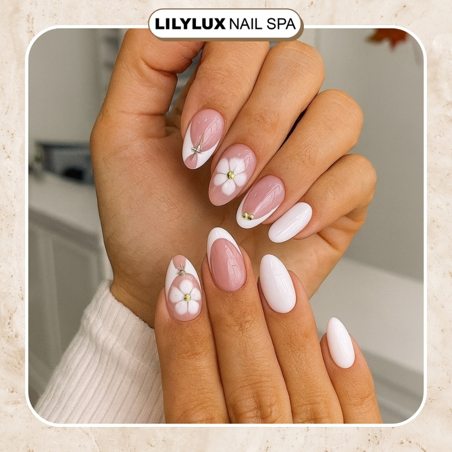 Nail art design at Organic Nails Orleans