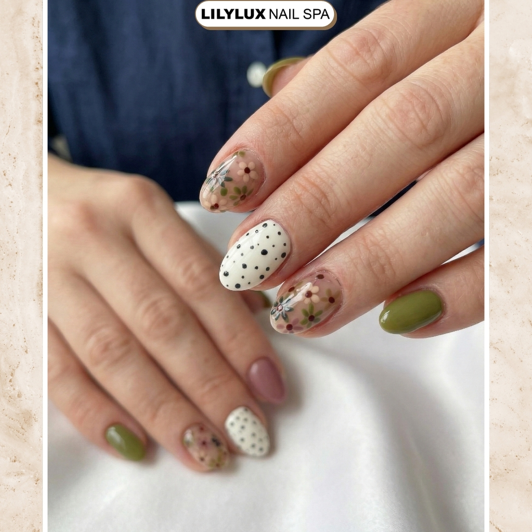 Nail art design at Organic Nails Orleans