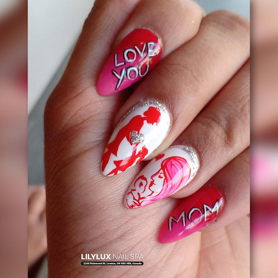 Nail art design at Organic Nails Orleans