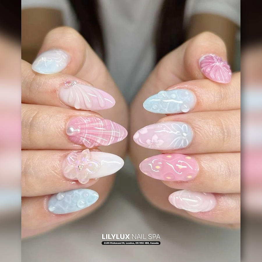 Nail art design at Organic Nails Orleans