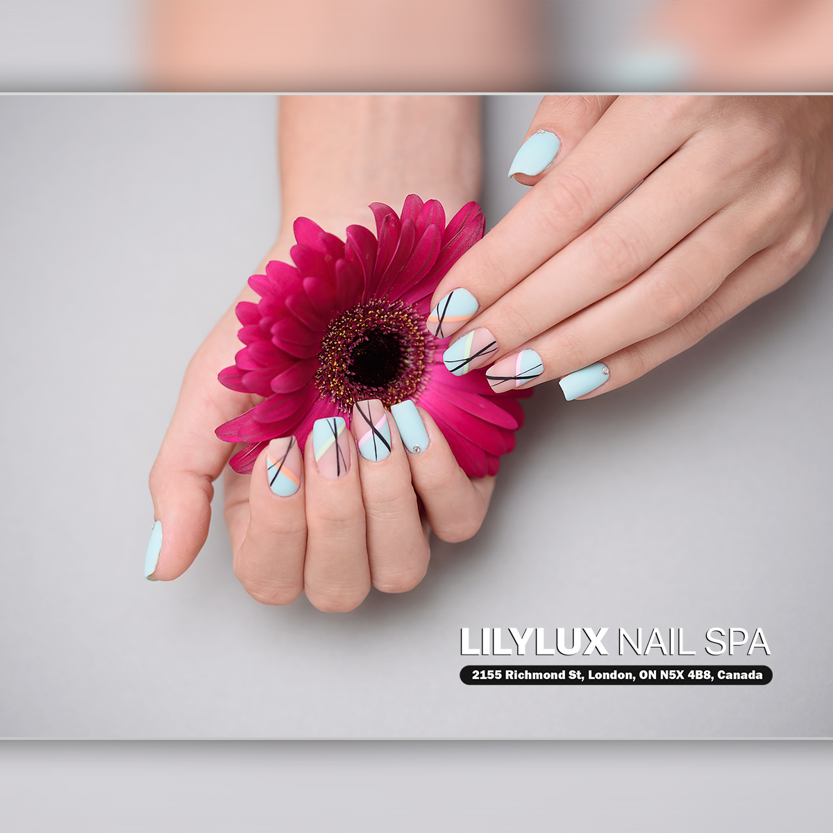 Nail art design at Organic Nails Orleans