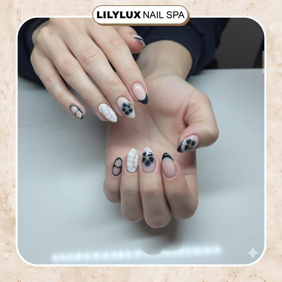 Nail art design at Organic Nails Orleans