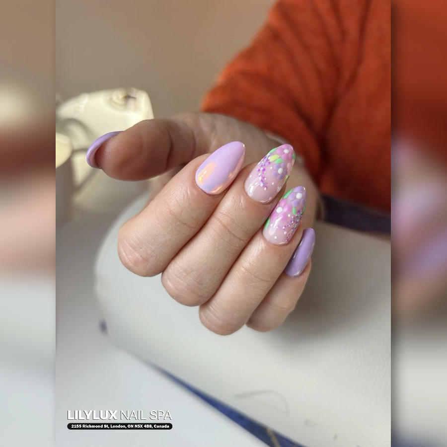 Nail art design at Organic Nails Orleans