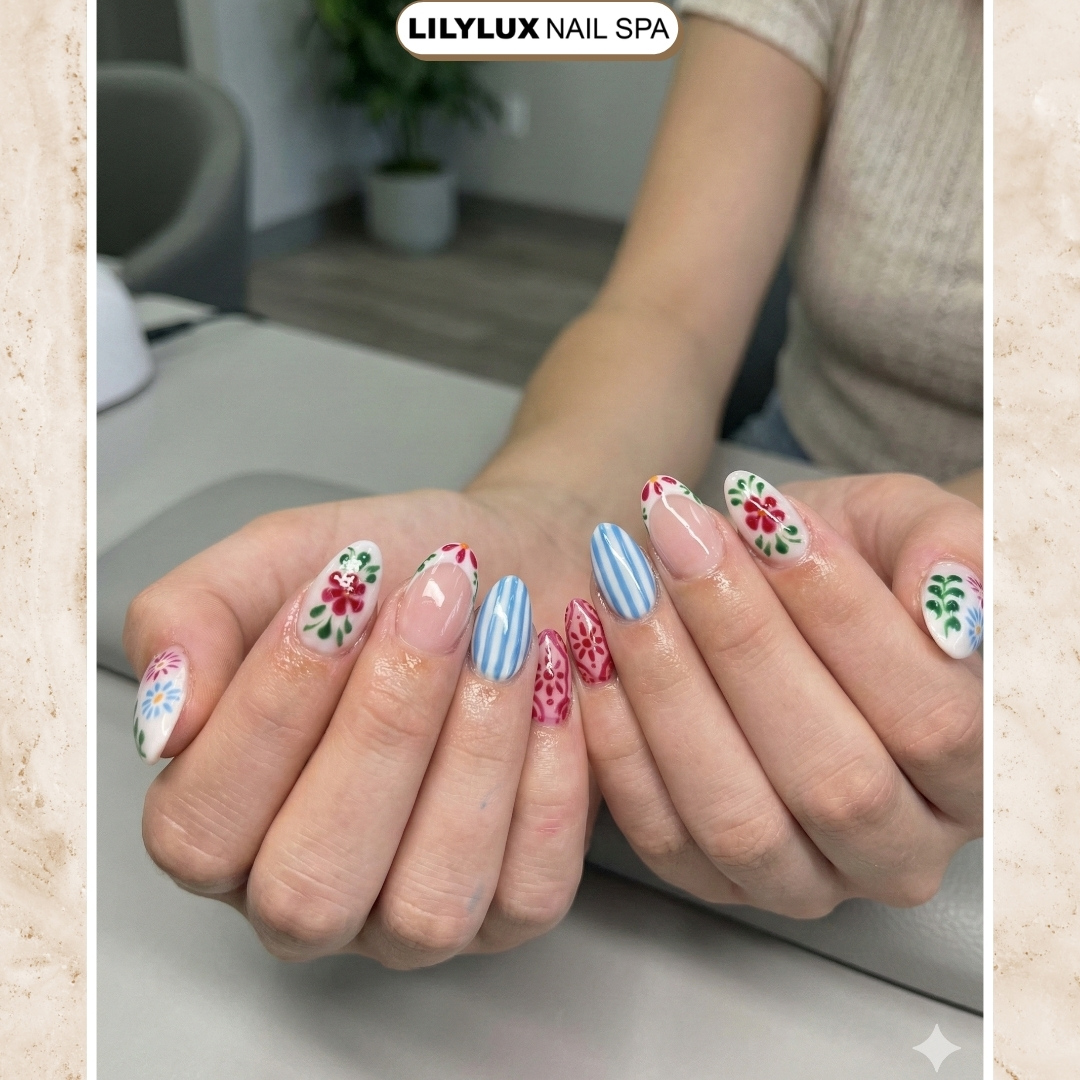 Nail art design at Organic Nails Orleans