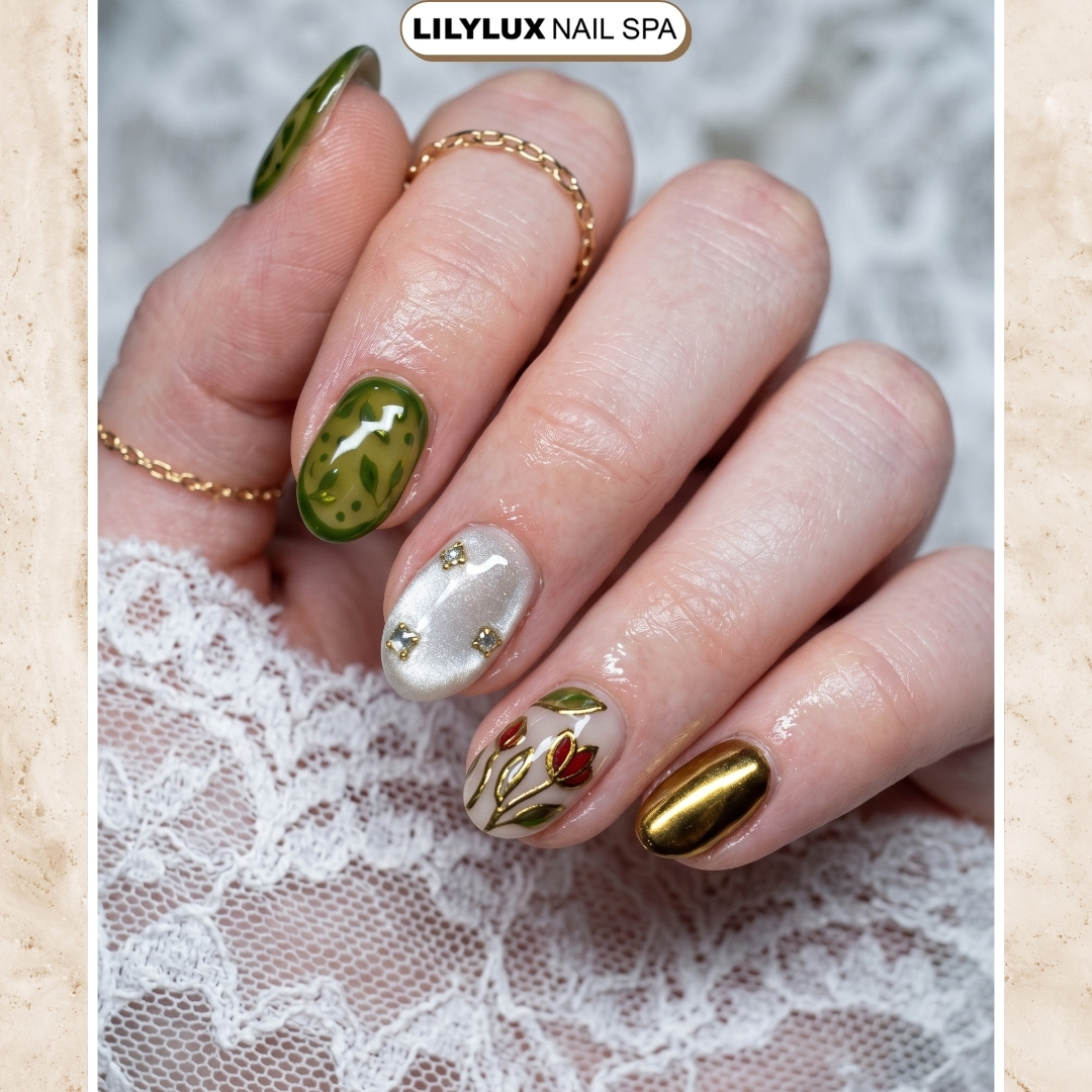 Nail art design at Organic Nails Orleans